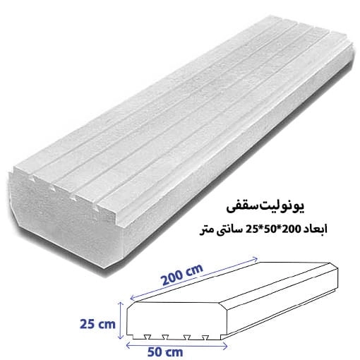 ابعاد بلوک پلی استایرن