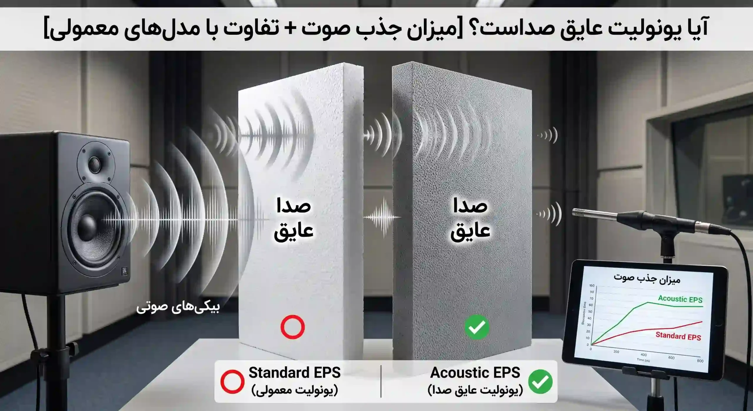 آیا یونولیت عایق صداست؟ [میزان جذب صوت + تفاوت با مدل‌های معمولی]