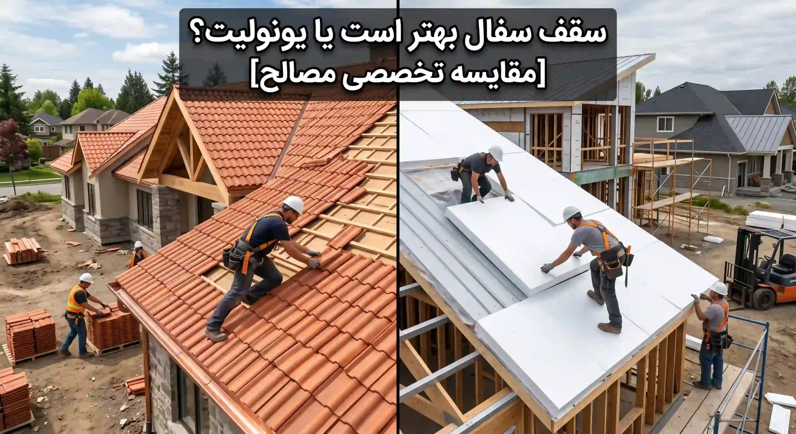 برای سقف سفال بهتر است یا یونولیت؟ [مقایسه تخصصی مصالح]