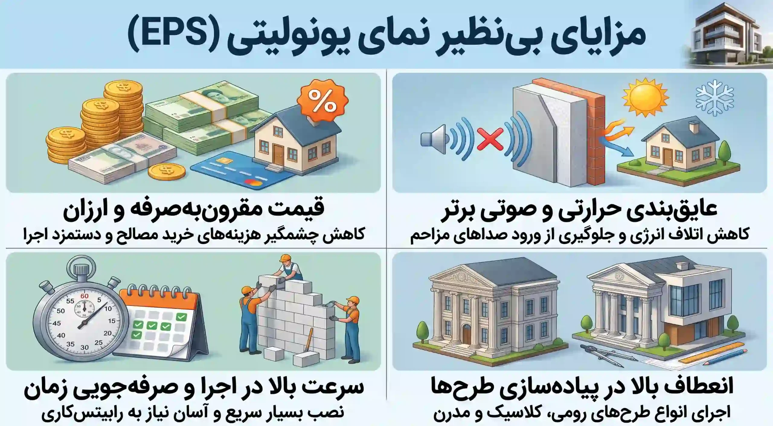 نمای یونولیتی ساختمان
