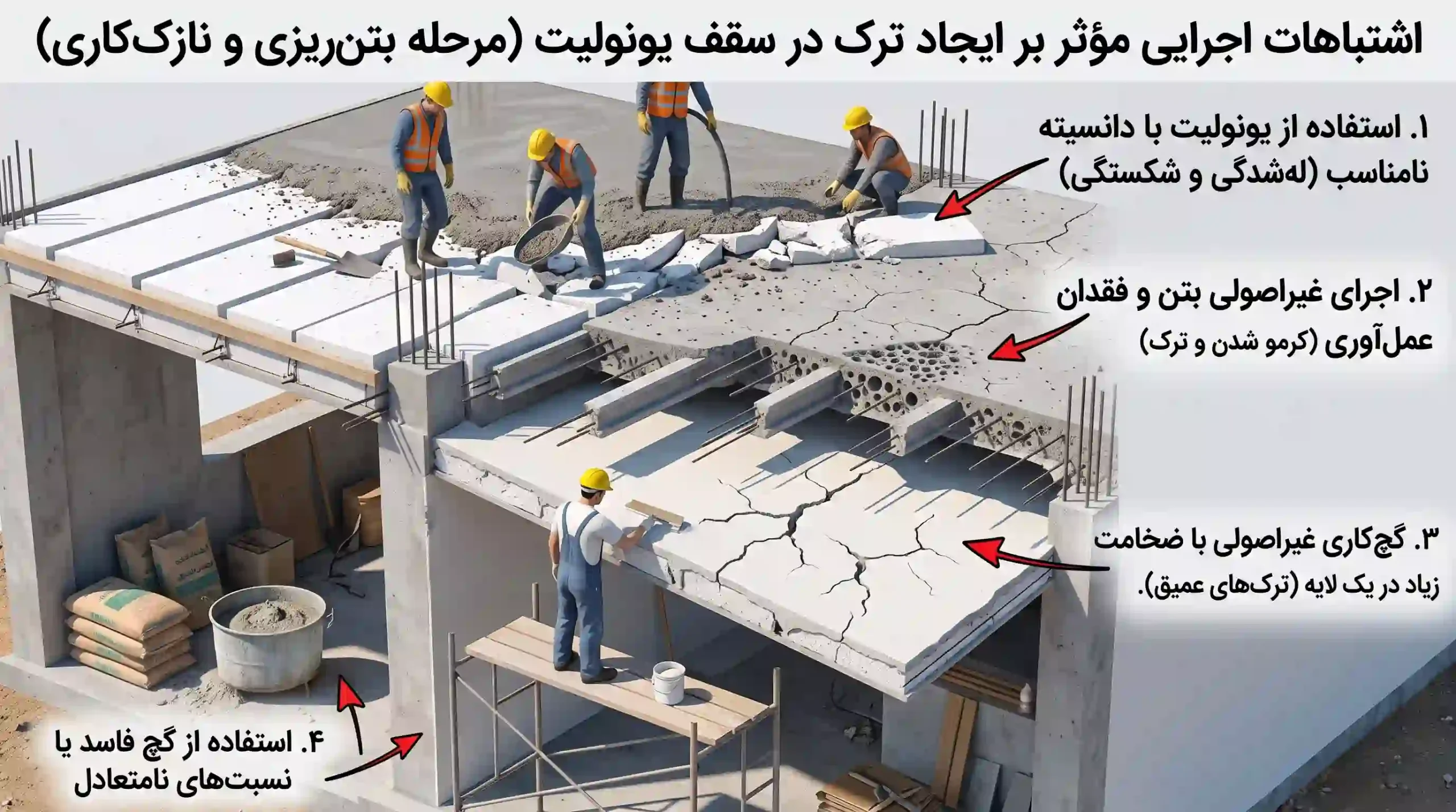 علت ترک سقف یونولیت